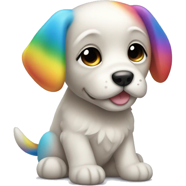 Rainbow puppy  emoji