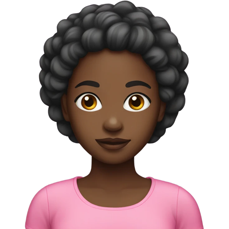black girl in pink emoji