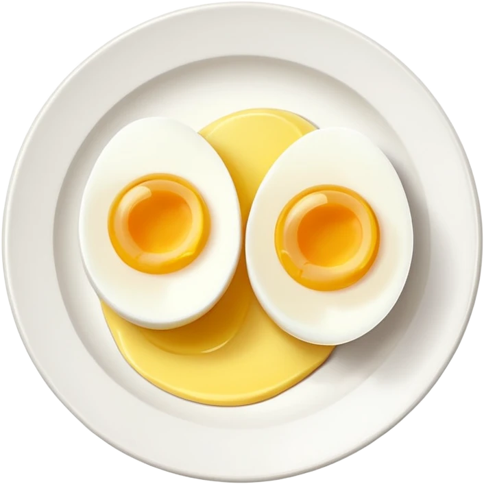 2 Boil egg cut in a plate emoji