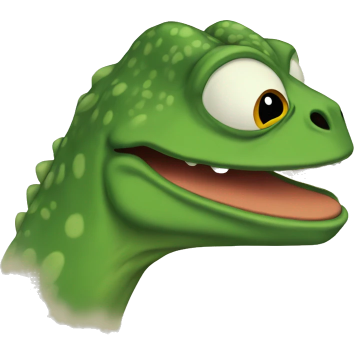 pepe on dinosaur emoji