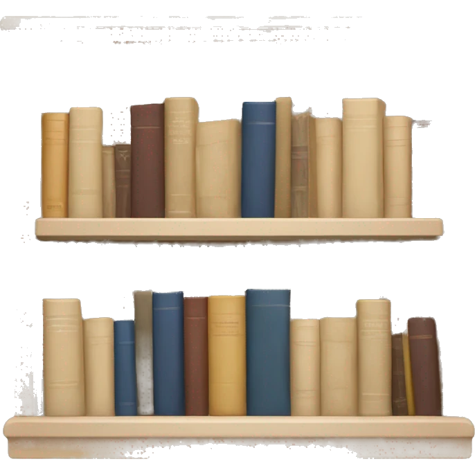 Light beige Bookshelf with books emoji