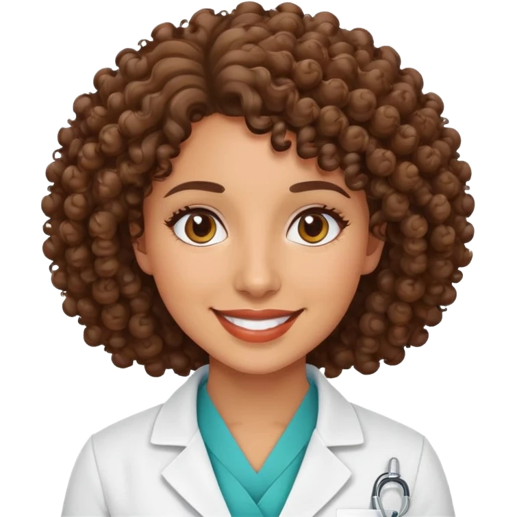 Curly haired Latina pharmacist  emoji