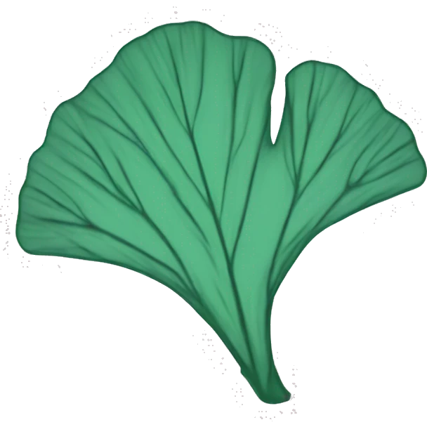 gingko leaf outline only, no fill emoji