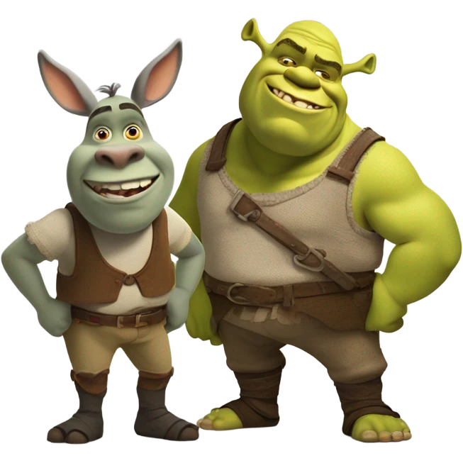 Shrek and donkey emoji