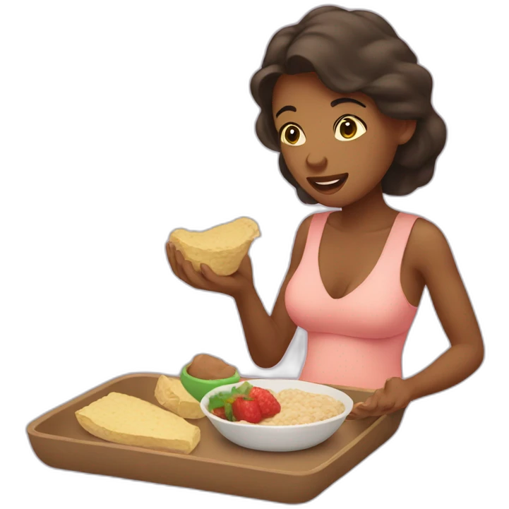 a women feeding for the baby emoji