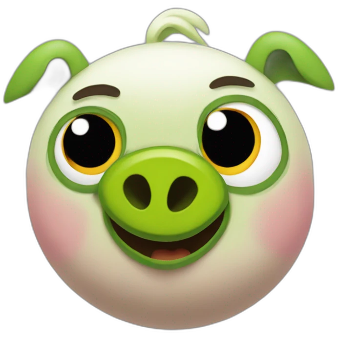 The green pig from Angry Birds rules the birds emoji