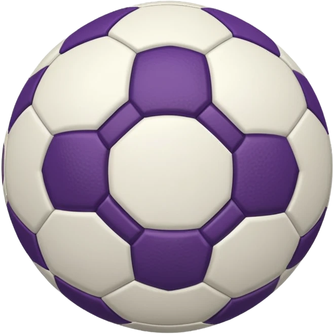 bola de futebol branco e roxa emoji