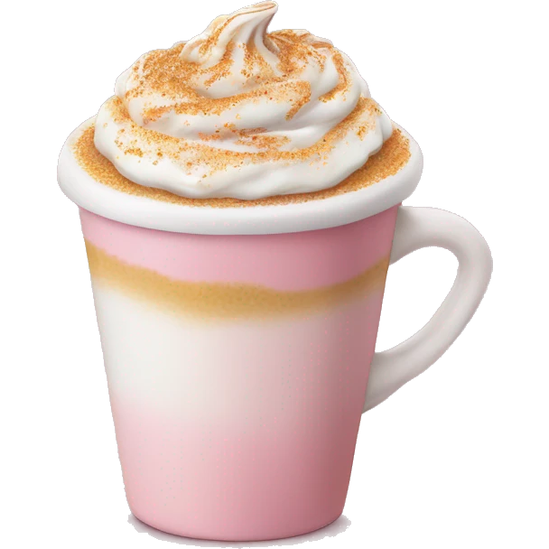 Light pink pumpkin latte in Sprinkling emoji