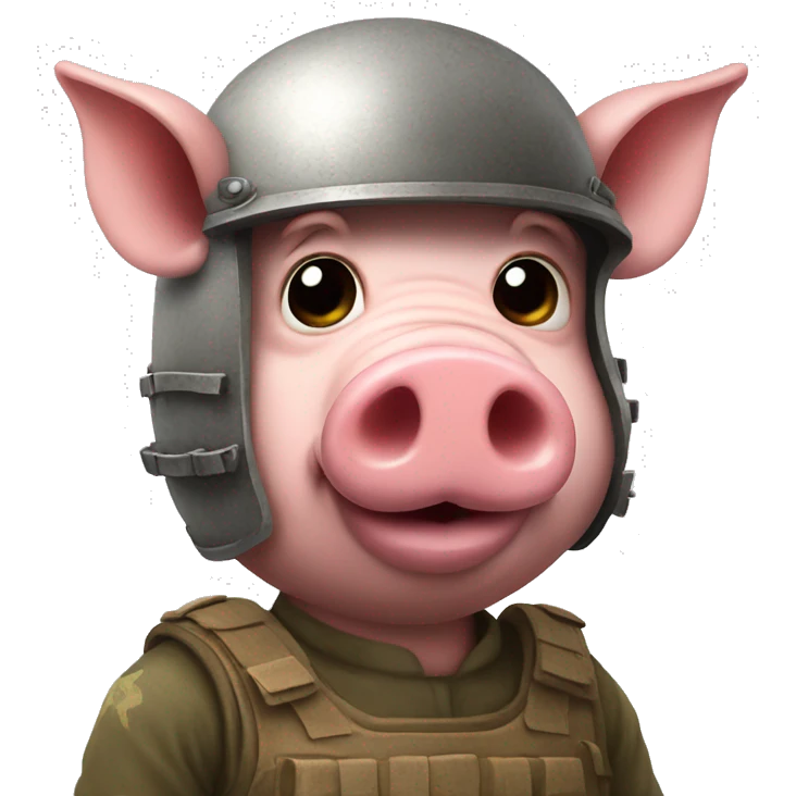 pig in war helmet  emoji