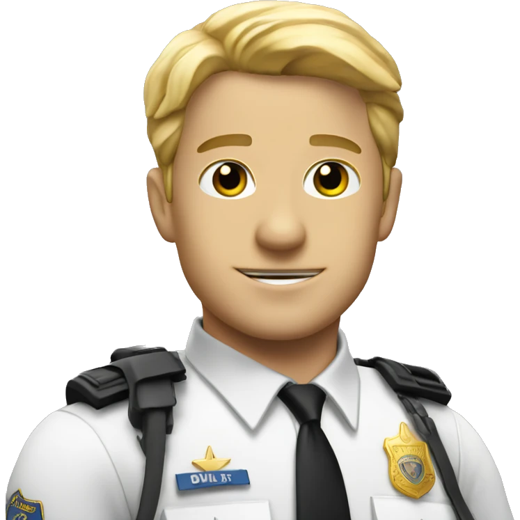 A White Police man with angel wings  emoji