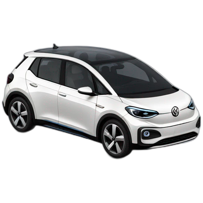 Volkswagen id.3 with missing wheels emoji
