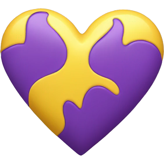 Purple and Yellow heart emoji