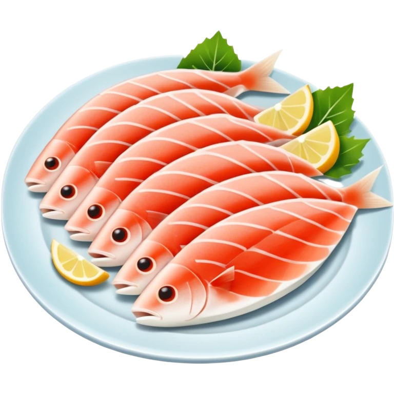 Sliced Raw White Fish sashimi emoji