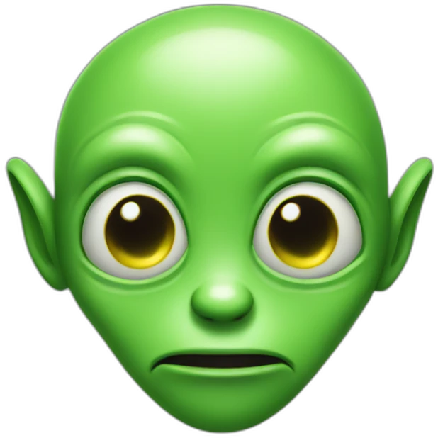 Green cartoon alien   emoji