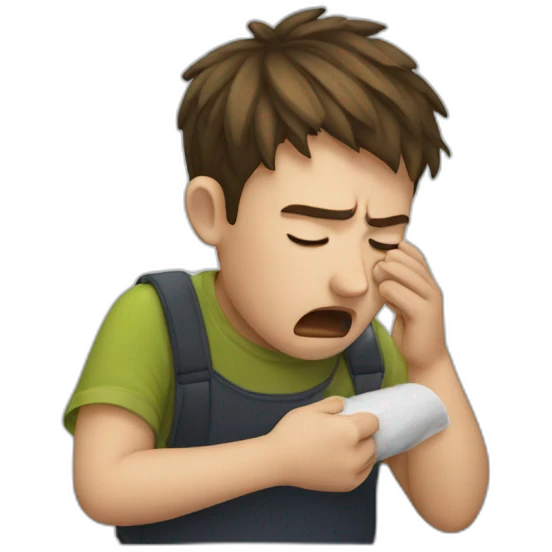 Boy sneezing emoji