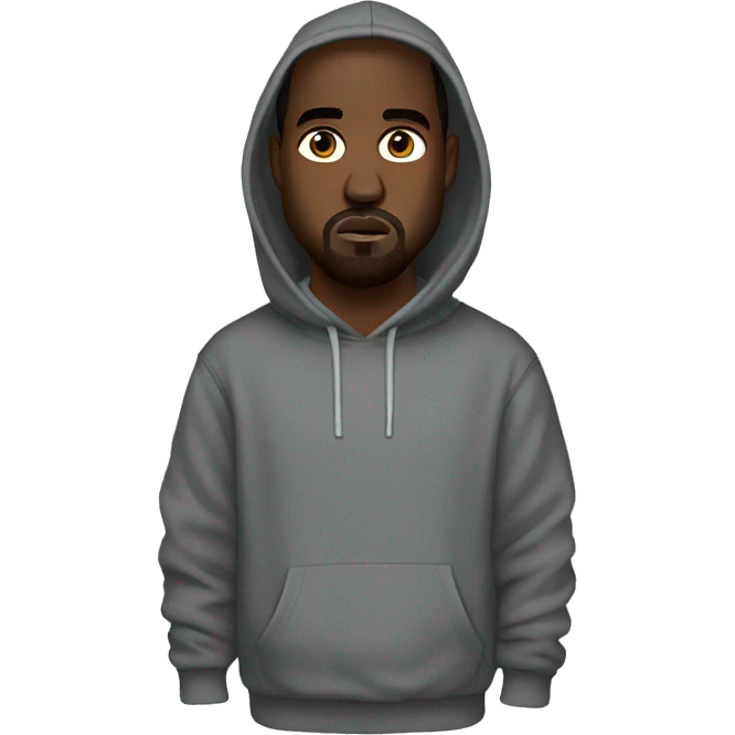 kanye west wearing a hoodie  emoji