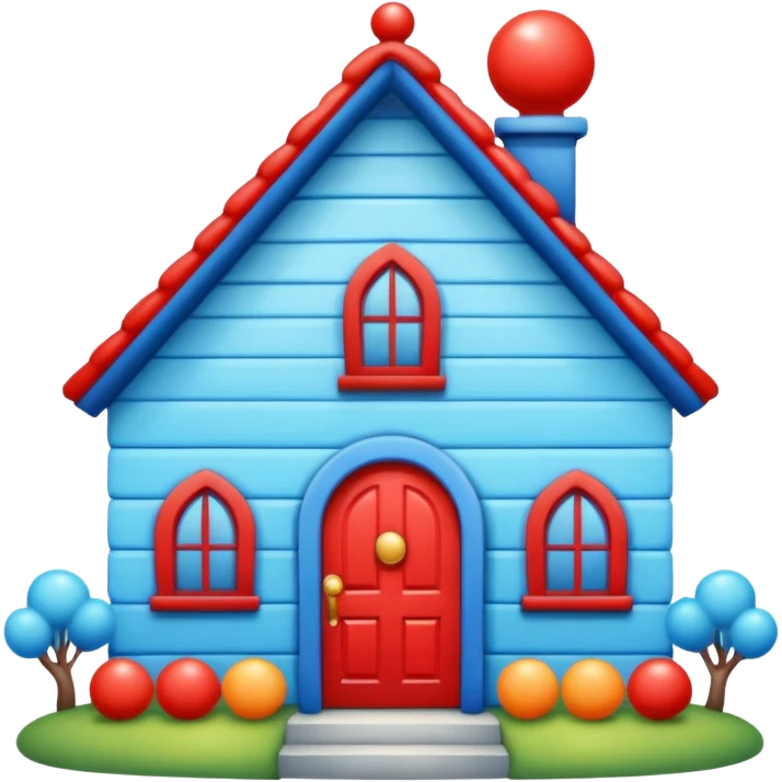 clown house blue emoji