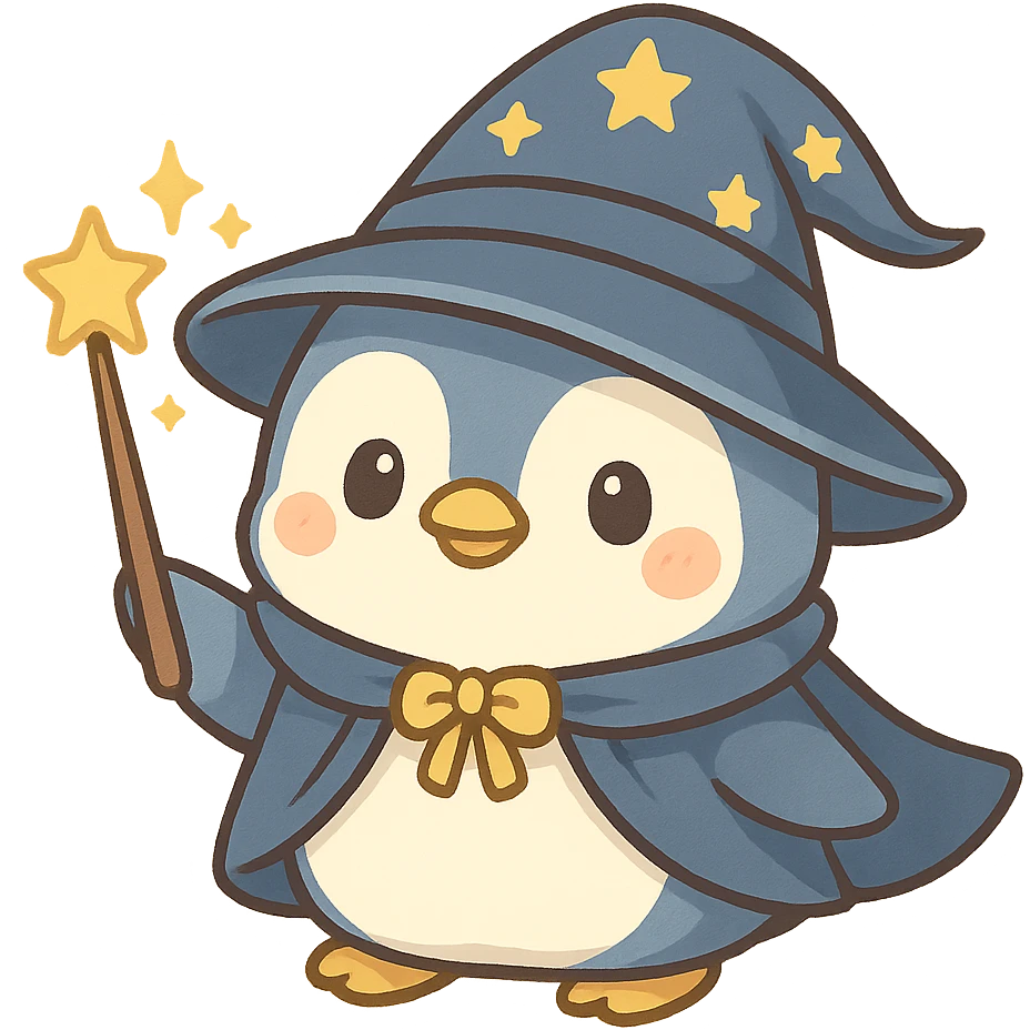 Penguin Wizard emoji