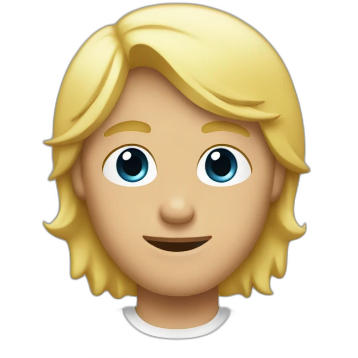the guy with the blond hair shows the peace sign. emoji