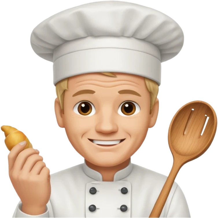 gordon ramsey with cook hat and smile emoji