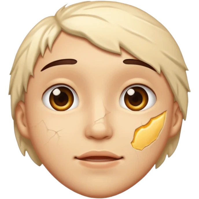 Super dried out skin that is peeling emoji