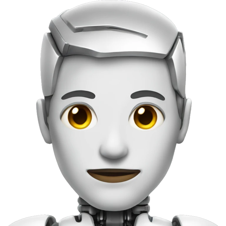 profile photo of a friendly half cyborg with random features. emoji
