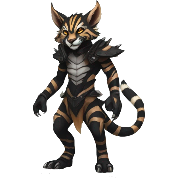 Edgy Vernid species with edgy stripe markings by LiLaiRa full body emoji