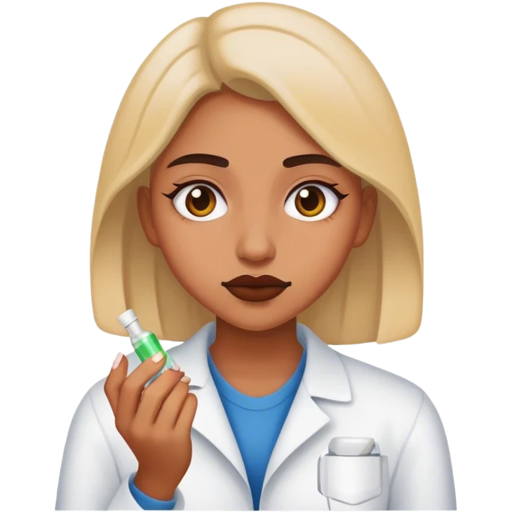 Girl taking drugs emoji