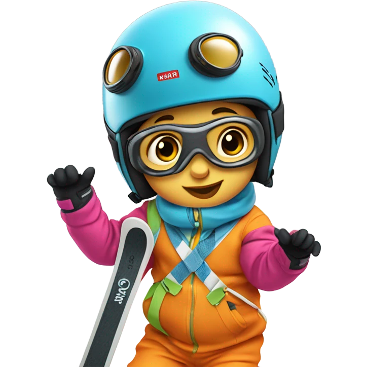 Toddler skiing emoji