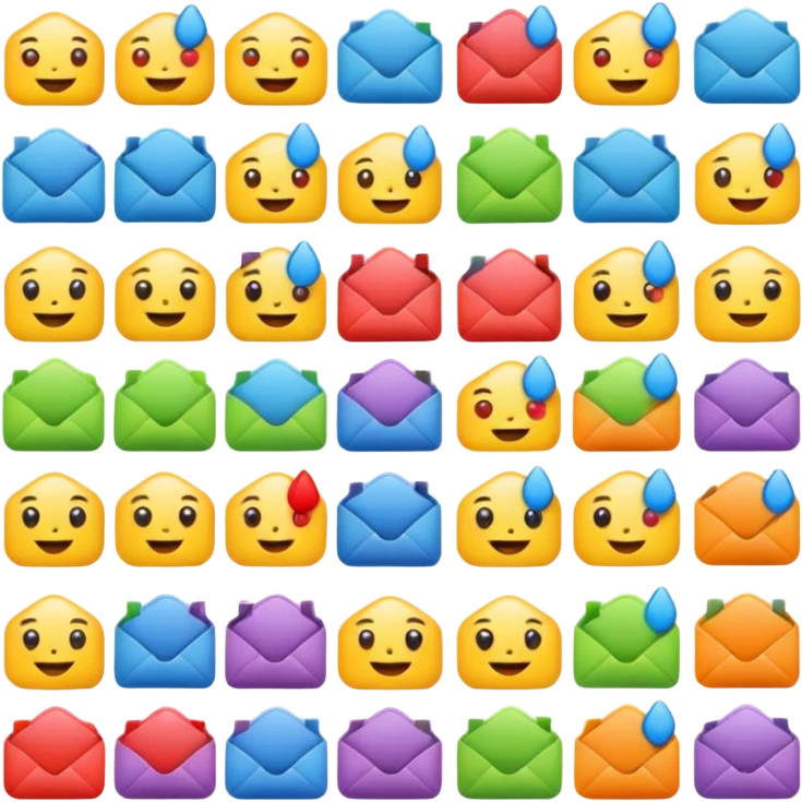 Mail emoji set emoji