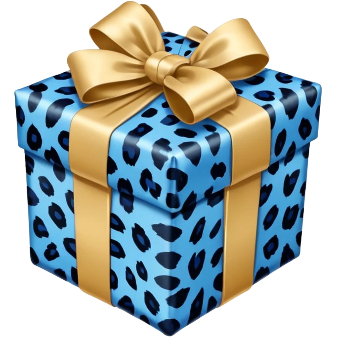 blue leopard print present emoji
