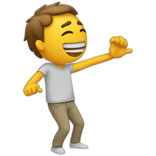 Homme qui fait un dab emoji