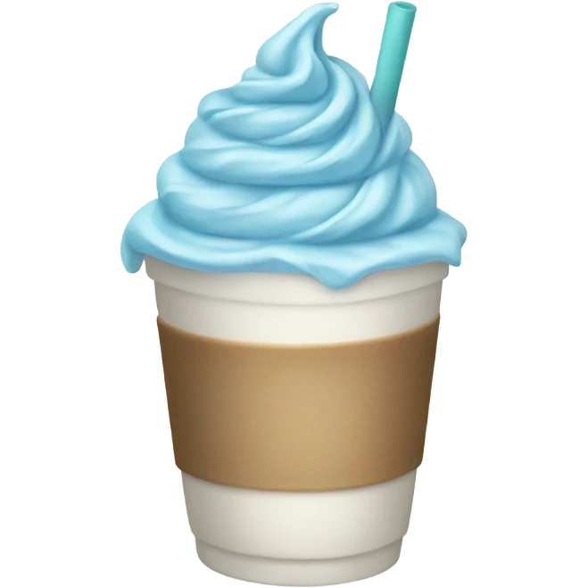 Pastel blue ice latte emoji