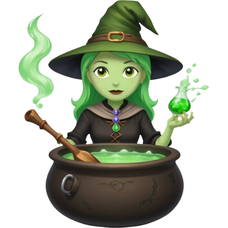 green witch cooking potion emoji