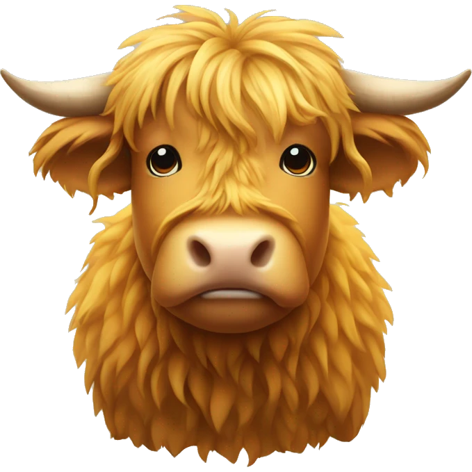 Yellow highland cow emoji