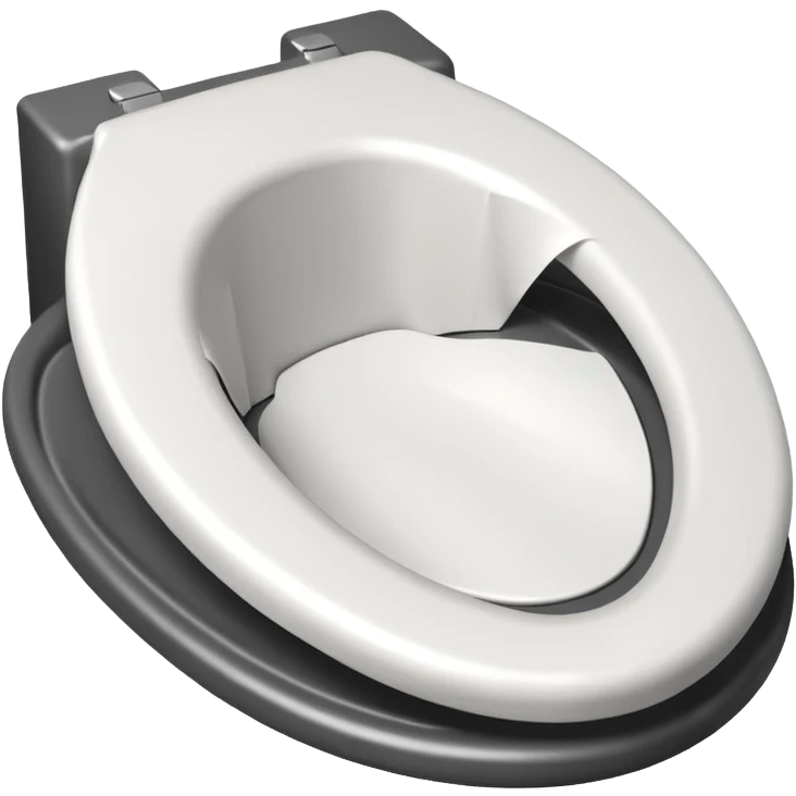 Toilet seat made of paper emoji