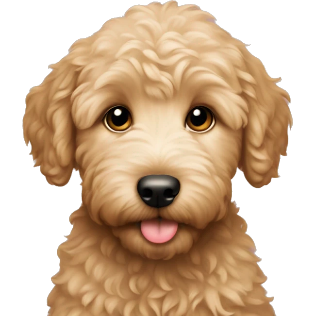 golden doodle puppy  emoji