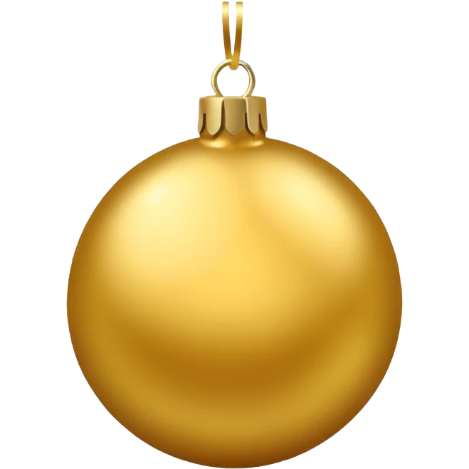 Christmas tree ball golden emoji
