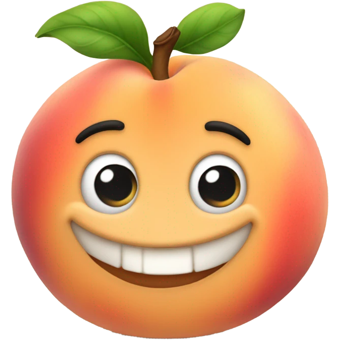 Peach with a tail emoji