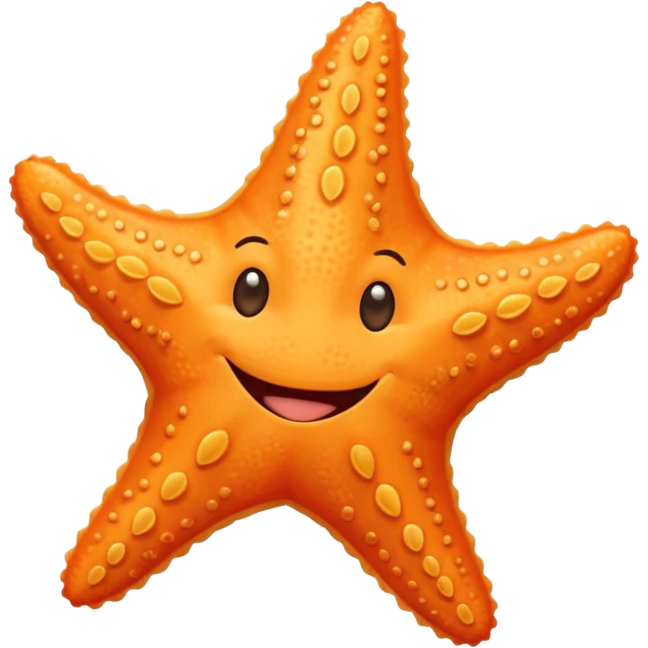 A starfish with a big smile, enjoying the summer vibes. emoji