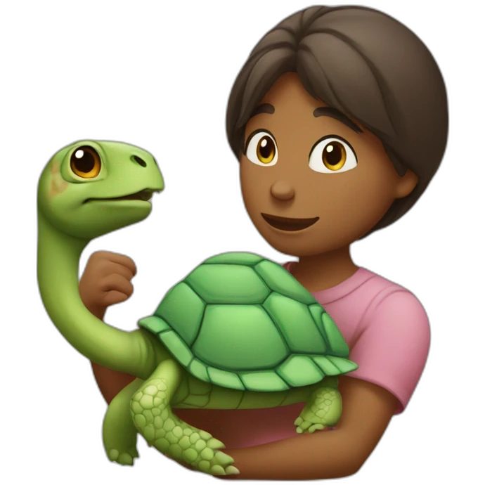 Maman et tortue emoji