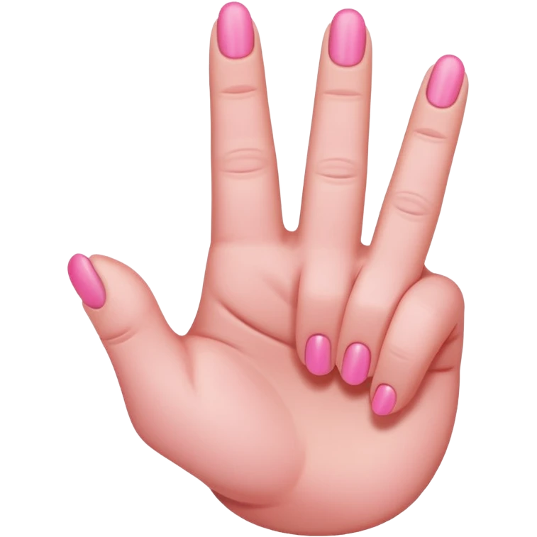 Pink middle finger emoji