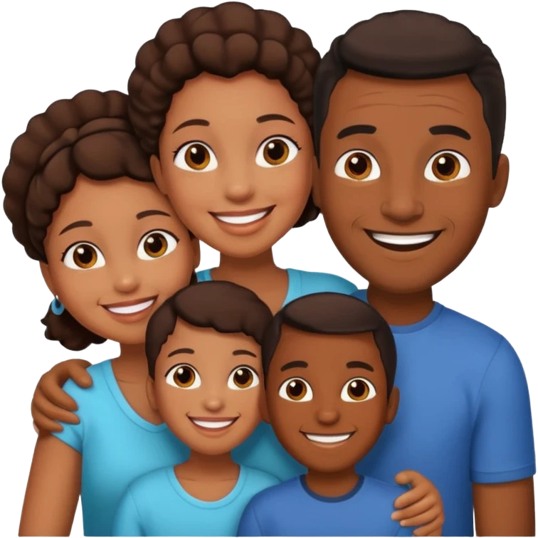 A black family emoji