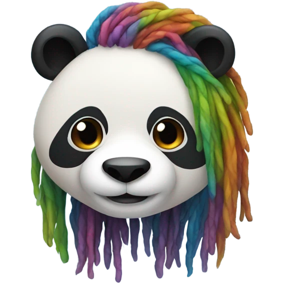 Panda with dreadlocks  emoji