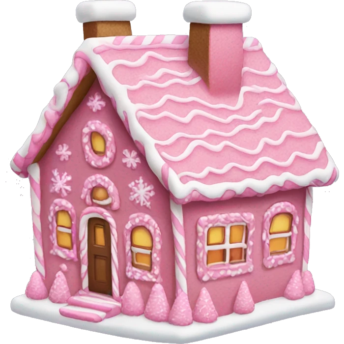 Pink gingerbread house  emoji