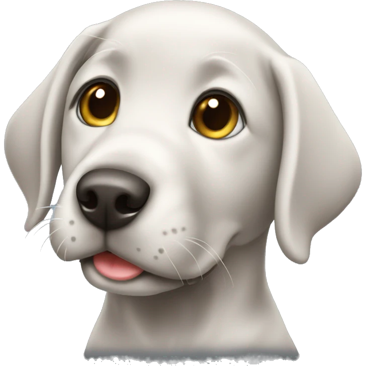 Silver Labrador puppy emoji