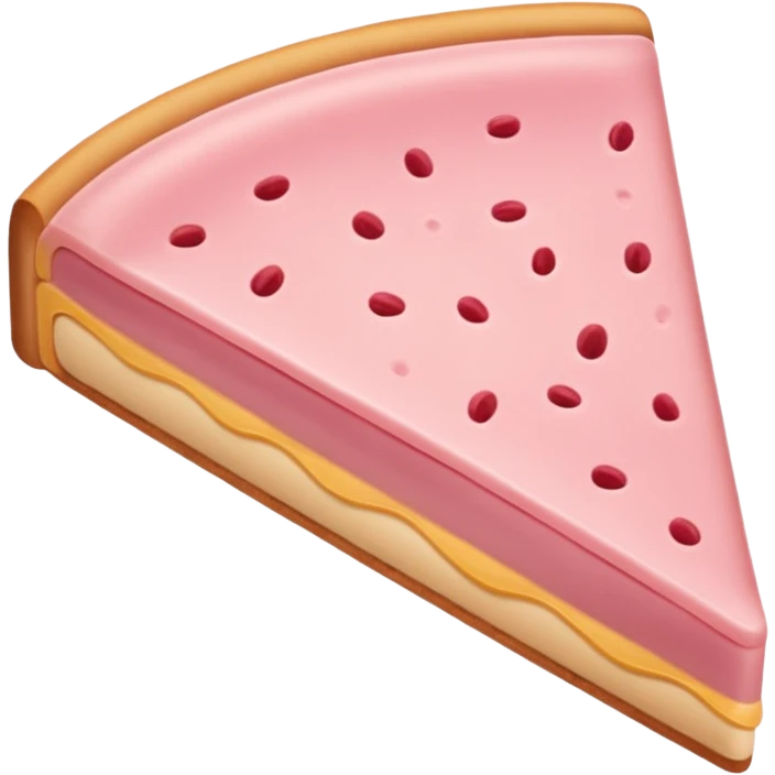 single bologna slice, flat, pink emoji