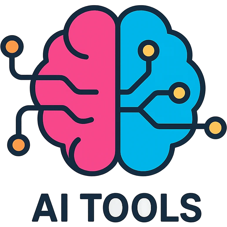 modern logo for an AI tools website, abstract brain or circuit motif, clean lines emoji