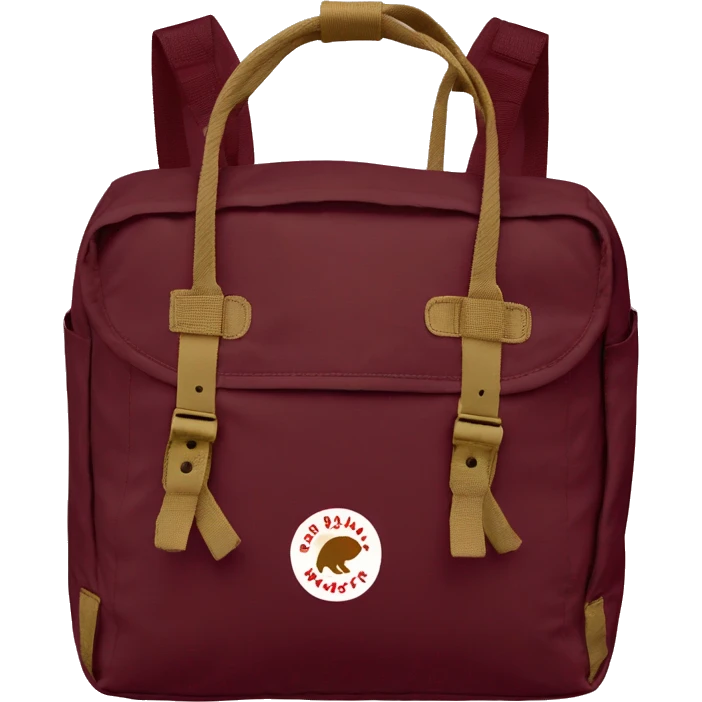 fjallraven kanken maroon tote bag emoji