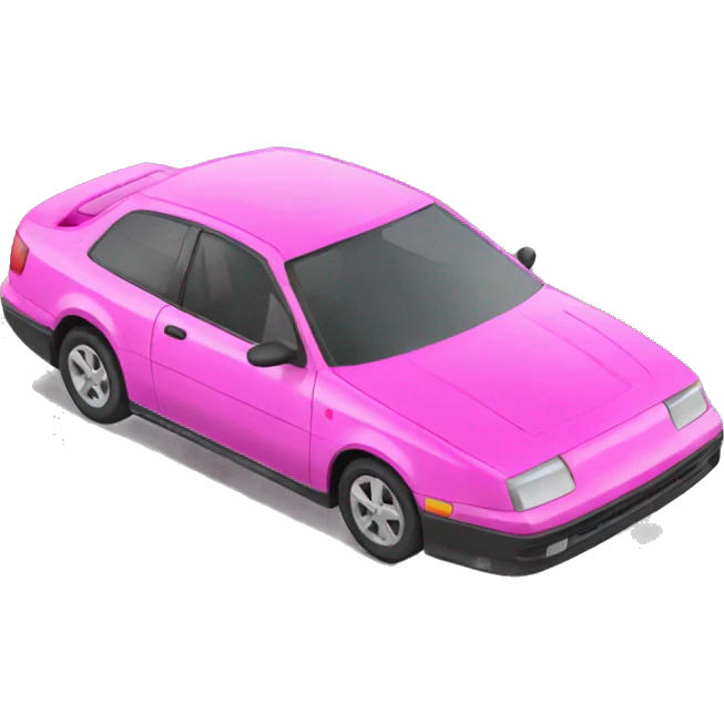 Carro color rosa emoji